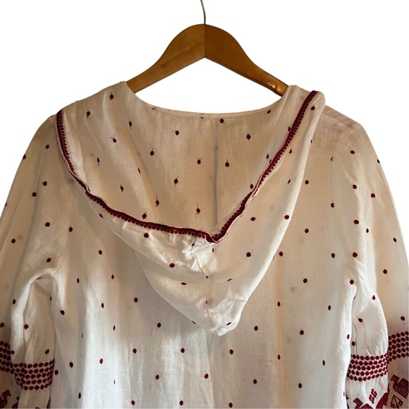 Zimmermann linen embroidered hooded mini dress in white excellent condition - Picture 8 of 11